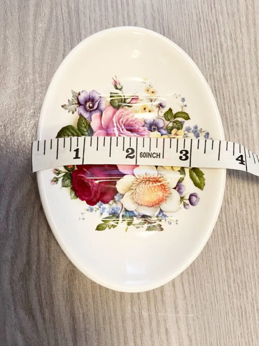 Crownford Floral Soap Dish Made in England Vintage Cottagecore Roses Garden
